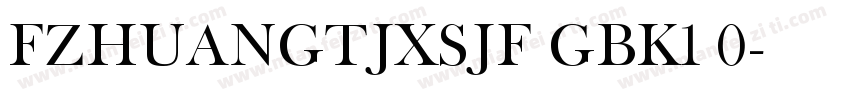 FZHUANGTJXSJF GBK1 0字体转换